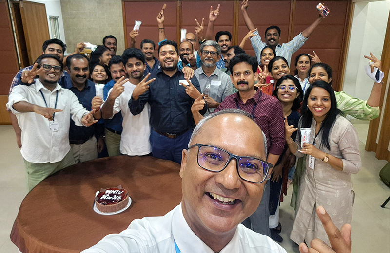 Arun Nair with a group of programme participants
