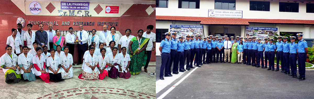 Group photographs with participants after Parivartan training programmes